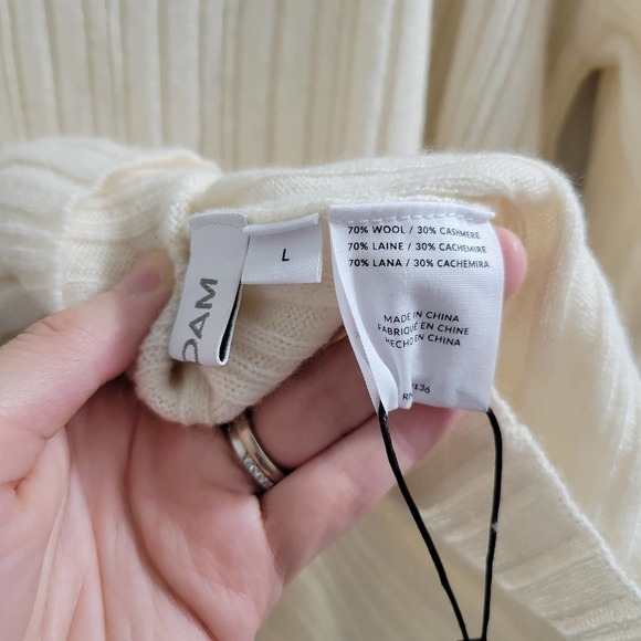 Naadam‎ Ribbed Open-Back Turtleneck Sweater - Picture 5 of 5